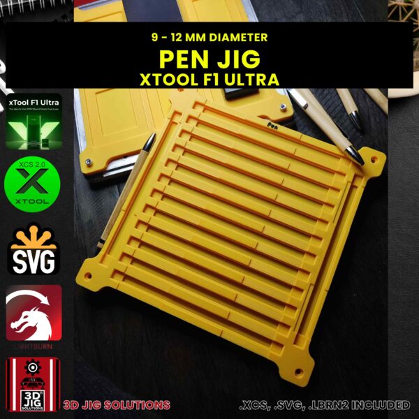 xTool F1 Ultra Pen Jig | Bamboo & 9mm-12mm Diameter Pens Template - Image 5