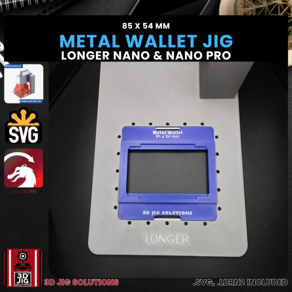 Longer Nano Pro Laser Jig for Metal Wallets - Ridge & RFID Wallet Template - Image 4