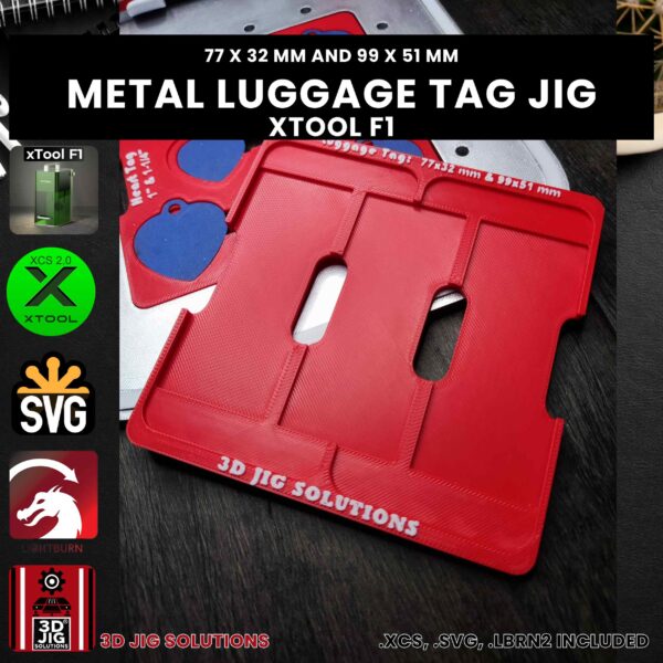 xTool F1 Laser Jig for Metal Luggage Tags - Aluminum Tags Template - Image 10