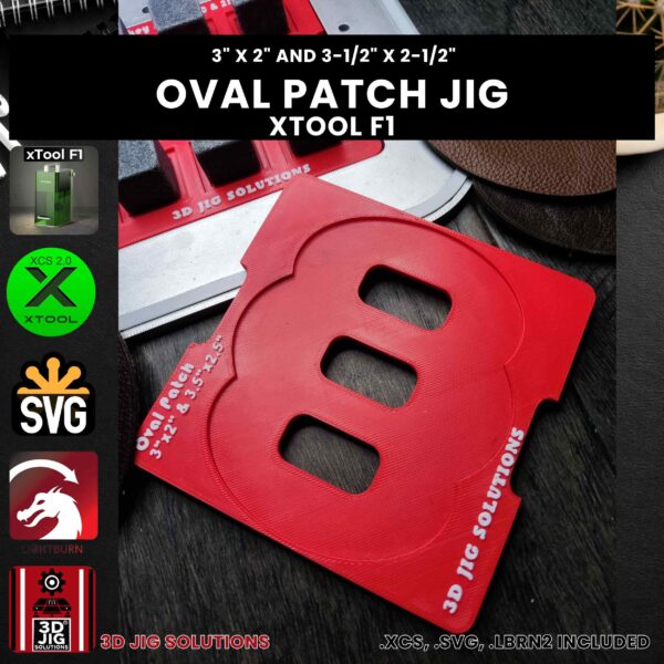 xTool F1 Laser Jig for Oval Leather Hat Patches - Laserable Leatherette Template - Image 4