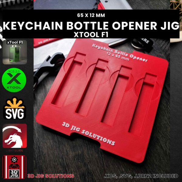 xTool F1 Laser Jig for Keychain Bottle Openers - Metal Beer Opener Template - Image 4