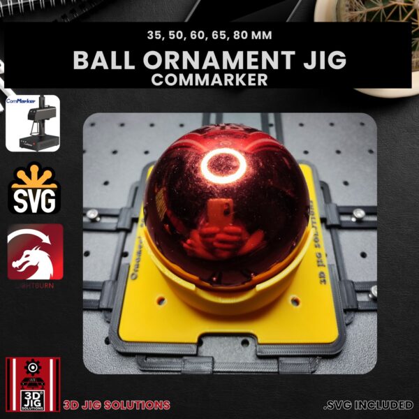 ComMarker Laser Jig for Ball Ornaments - Christmas Ornament Alignment (Various Sizes) Template - Image 2