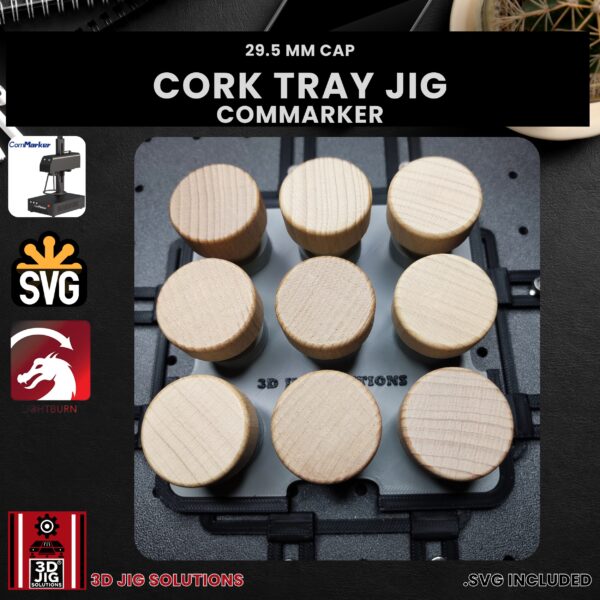 ComMarker Laser Jig for Wine Corks - Wood Cap Bottle Stopper Template - Image 2
