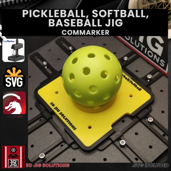 ComMarker Laser Jig for Baseballs, Softballs & Pickleballs - Sports Ball Alignment Template - Image 2