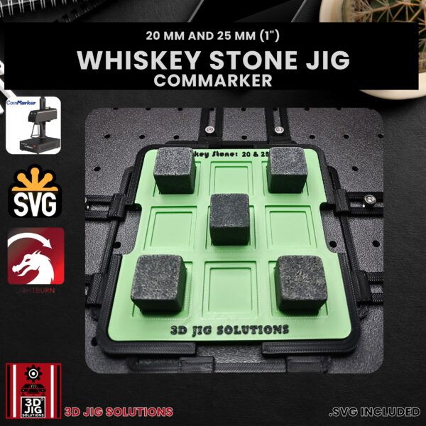 ComMarker Laser Jig for Whiskey Stones - Drinks & Shots Ice Cube Template - Image 2
