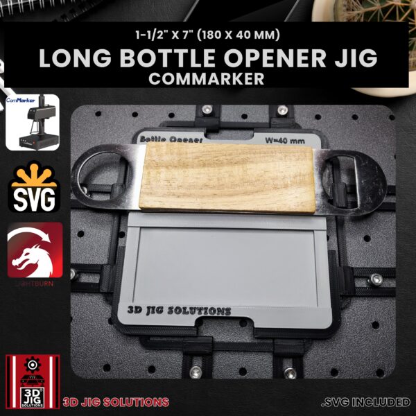 ComMarker Laser Jig for Bottle Openers - Leather & Wood Handle - Image 3