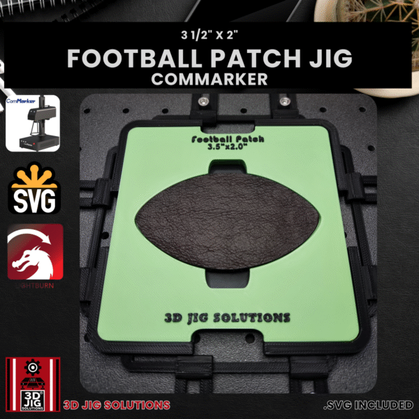 ComMarker Laser Jig for Football Leather Hat Patches - Laserable Leatherette Template - Image 2