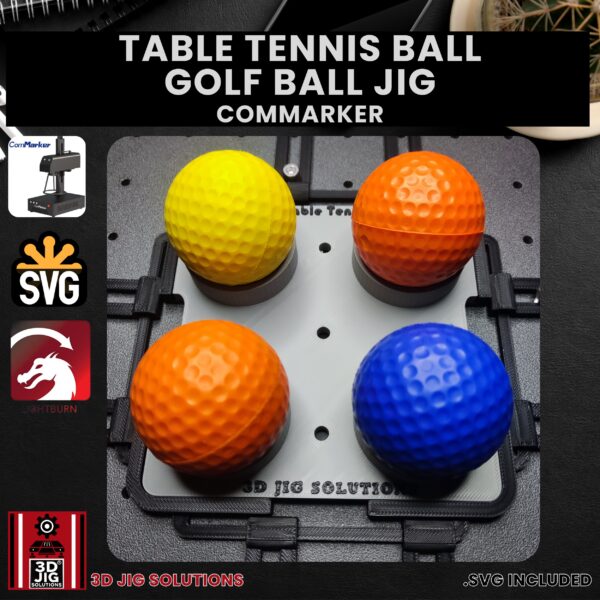 ComMarker Laser Jig for Golf Balls & Ping Pong Balls - Table Tennis Ball Alignment Template - Image 2