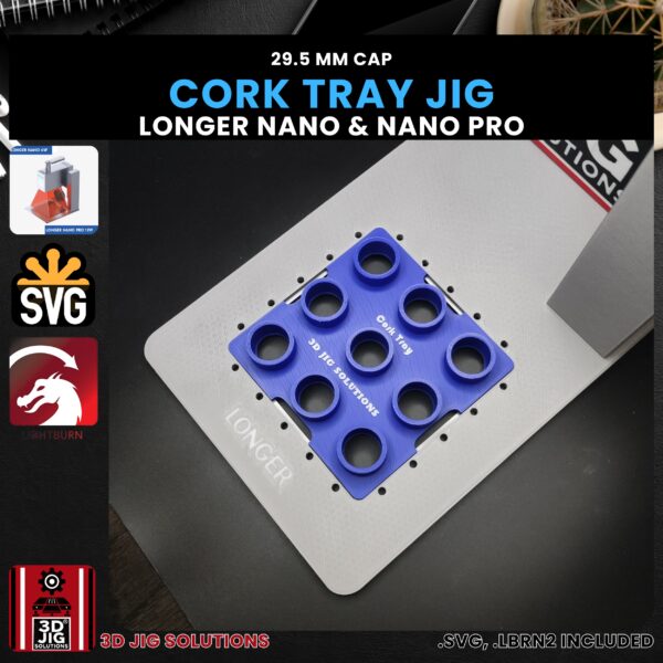 Longer Nano Pro Laser Jig for Wine Corks - Wood Cap Bottle Stopper Template - Image 2