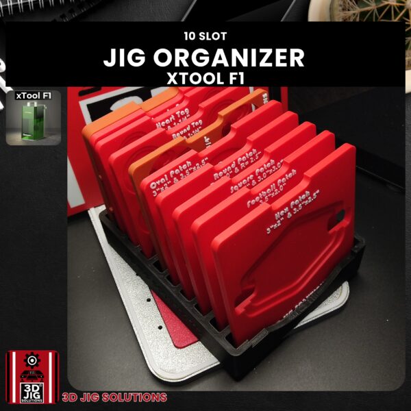 xTool F1 Jig Holder - Laser Engraving Fixture Organizer (10 Slots) - Image 2