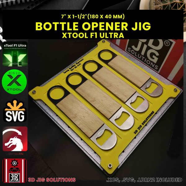 xTool F1 Ultra Laser Jig for Bottle Openers - Leather or Wood Template - Image 2