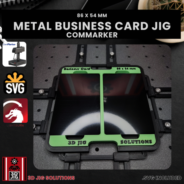 ComMarker Laser Jig for Metal Business Cards - Anodized Aluminum Card Template - Image 3