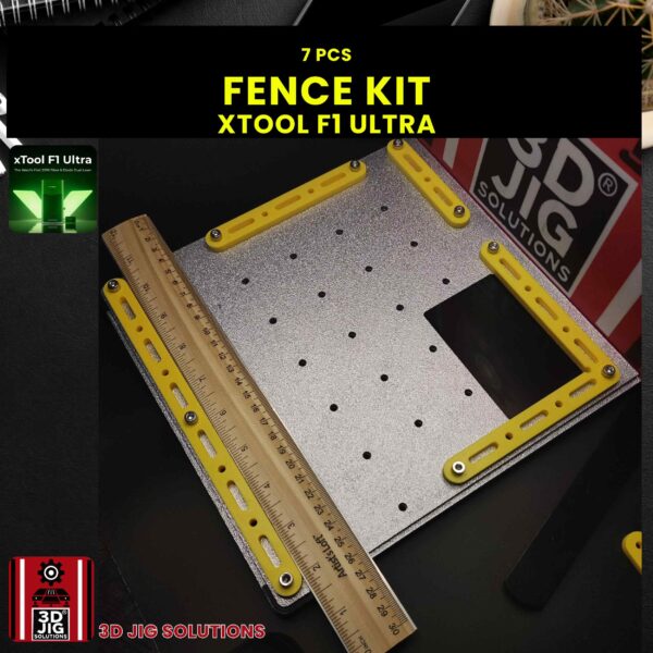 xTool F1 Ultra 7-Piece Laser Engraving Fence Set - Fixed, Adjustable & 90° Corner Fixtures - Image 4