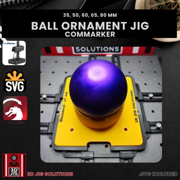 ComMarker Laser Jig for Ball Ornaments - Christmas Ornament Alignment (Various Sizes) Template - Image 3