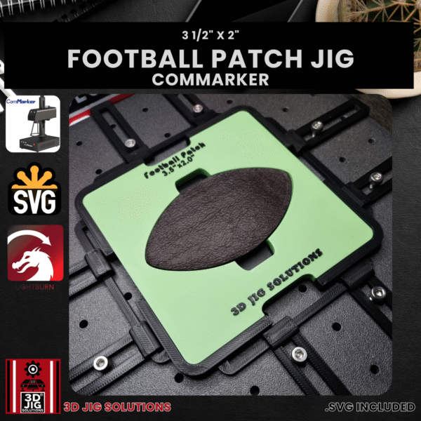 ComMarker Laser Jig for Football Leather Hat Patches - Laserable Leatherette Template - Image 3