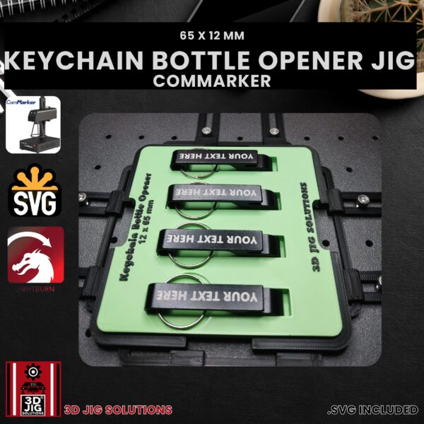 ComMarker Laser Jig for Keychain Bottle Openers - Metal Beer Openers Template - Image 2