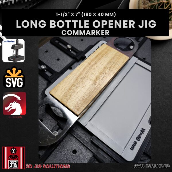ComMarker Laser Jig for Bottle Openers - Leather & Wood Handle - Image 2