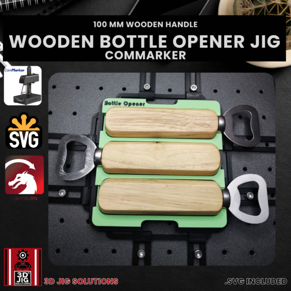 ComMarker Laser Jig for Bottle Openers - Can & Beer Openers with Wood Handle - Image 2