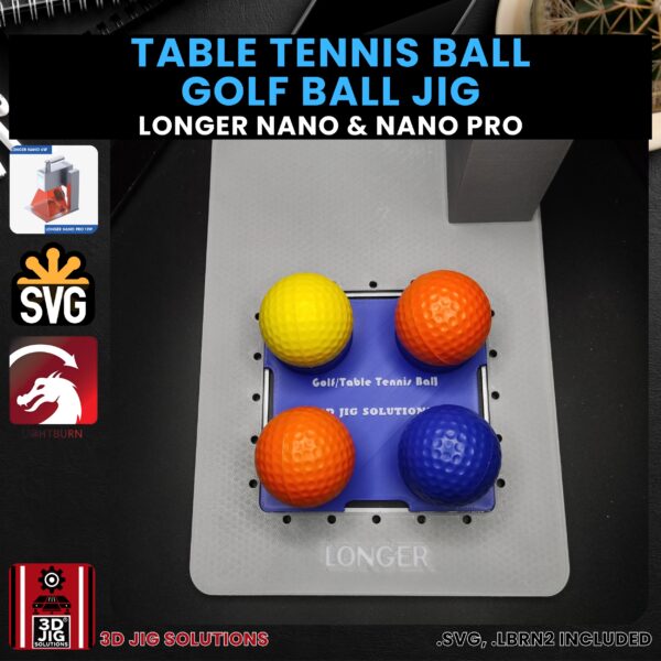 Longer Nano Pro Laser Jig for Golf Balls & Ping Pong Balls - Table Tennis Ball Alignment Template - Image 3