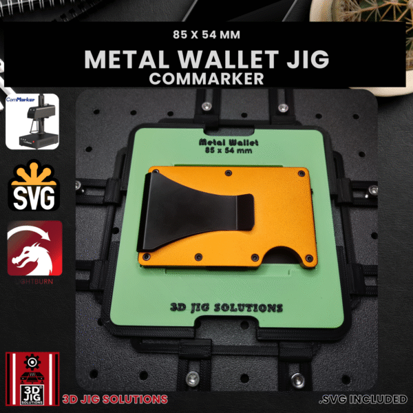 ComMarker Laser Jig for Metal Wallets - Ridge & RFID Wallet Template - Image 3
