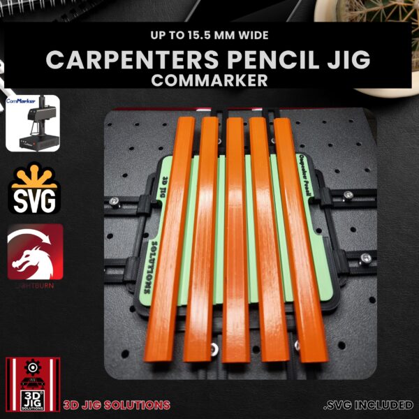 ComMarker Laser Jig for Carpenter's Pencils - Builder's Pencil Template - Image 3