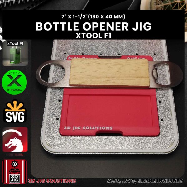xTool F1 Laser Jig for Bottle Openers - Leather & Wood Handles - Image 2