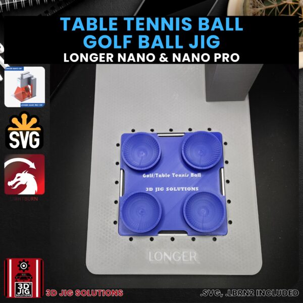 Longer Nano Pro Laser Jig for Golf Balls & Ping Pong Balls - Table Tennis Ball Alignment Template - Image 4