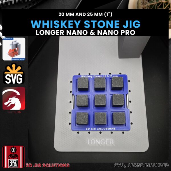 Longer Nano Pro Laser Jig for Whiskey Stones - Drinks & Shots Ice Cube Template - Image 2