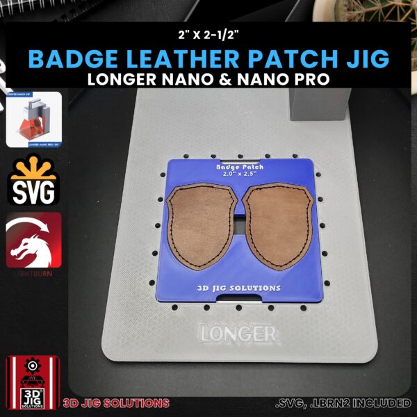 Longer Nano Pro Laser Jig for Badge Leather Hat Patches - Laserable Leatherette Template - Image 2