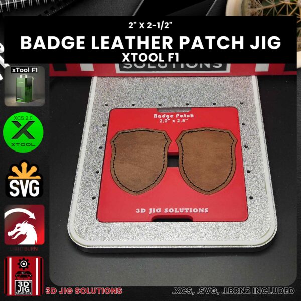 xTool F1 Laser Jig for Badge Leather Hat Patches - Laserable Leatherette Template - Image 2