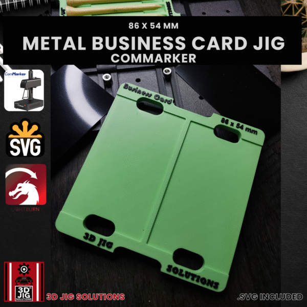 ComMarker Laser Jig for Metal Business Cards - Anodized Aluminum Card Template - Image 4