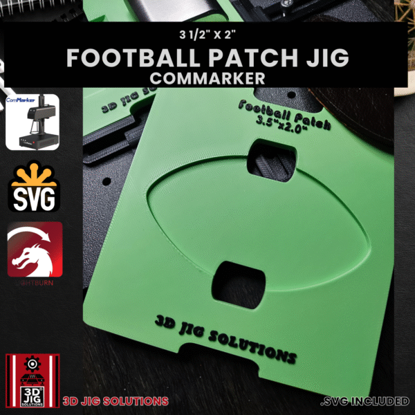 ComMarker Laser Jig for Football Leather Hat Patches - Laserable Leatherette Template - Image 4