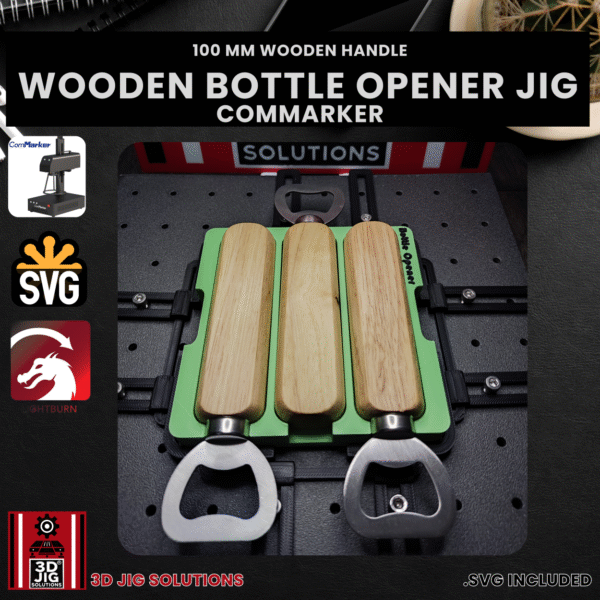 ComMarker Laser Jig for Bottle Openers - Can & Beer Openers with Wood Handle - Image 3