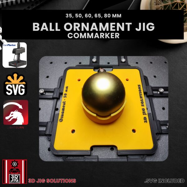 ComMarker Laser Jig for Ball Ornaments - Christmas Ornament Alignment (Various Sizes) Template - Image 5