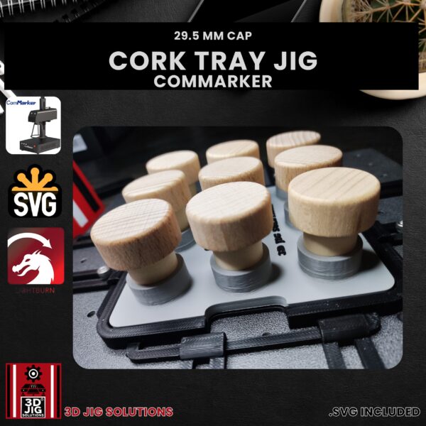 ComMarker Laser Jig for Wine Corks - Wood Cap Bottle Stopper Template - Image 3
