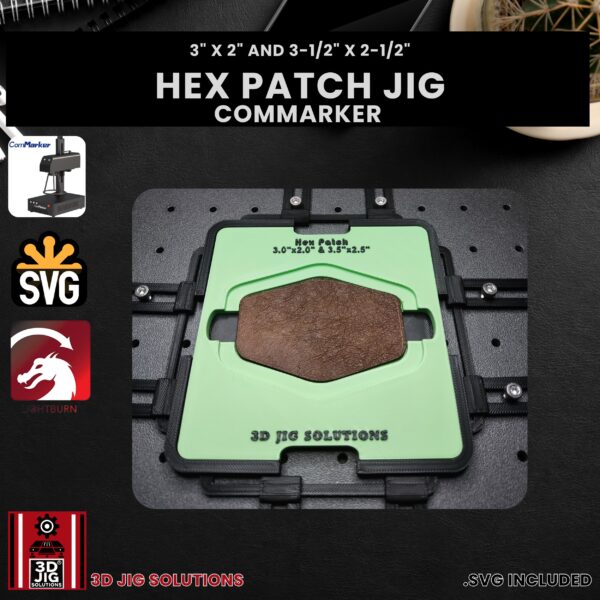 ComMarker Laser Jig for Hex Leather Hat Patches - Laserable Leatherette Template - Image 3
