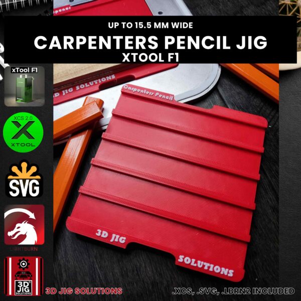 xTool F1 Laser Jig for Carpenter Pencils - Builder's Pencil Template - Image 4
