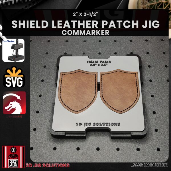 ComMarker Laser Jig for Shield Leather Hat Patches - Laserable Leatherette Template - Image 2