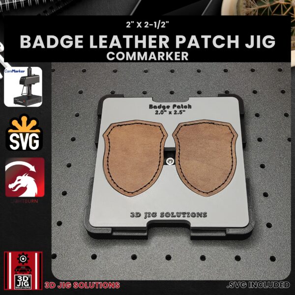 ComMarker Laser Jig for Badge Leather Hat Patches - Laserable Leatherette Template - Image 2