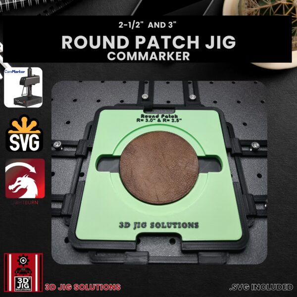 ComMarker Laser Jig for Round Leather Hat Patches - Laserable Leatherette Template - Image 3