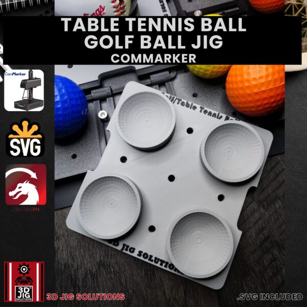 ComMarker Laser Jig for Golf Balls & Ping Pong Balls - Table Tennis Ball Alignment Template - Image 4