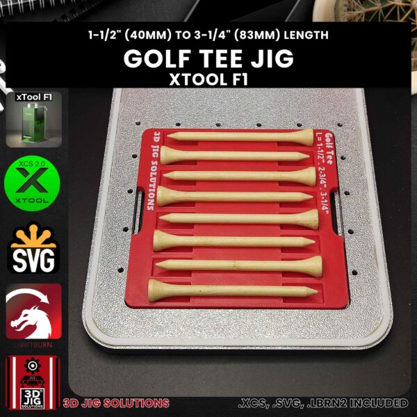xTool F1 Laser Jig for Golf Tees - Fits All Lengths (Golf Ball Holders) - Image 3