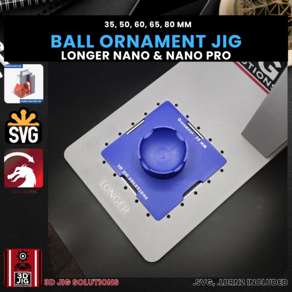 Longer Nano Pro Laser Jig for Ball Ornaments - Christmas Ornament Alignment (Various Sizes) - Image 7