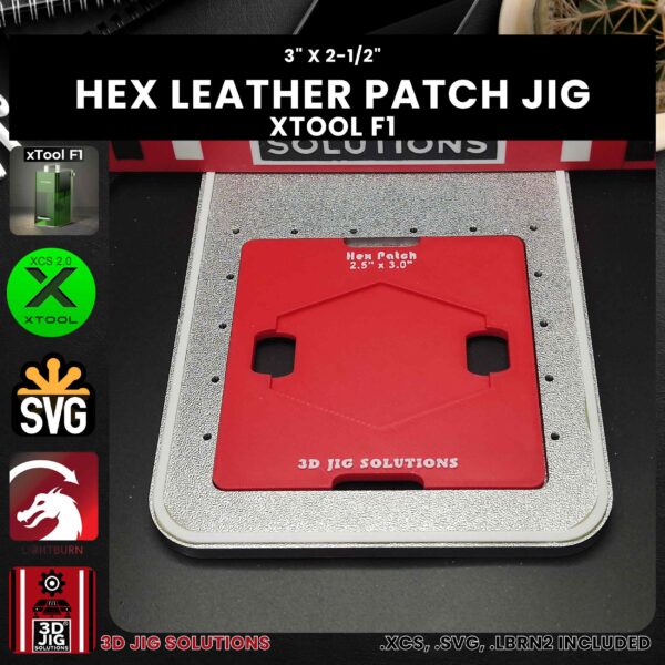 xTool F1 Laser Jig for Hex Leather Hat Patches - Laserable Leatherette Template - Image 4