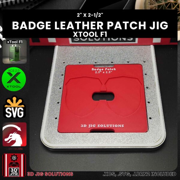 xTool F1 Laser Jig for Badge Leather Hat Patches - Laserable Leatherette Template - Image 4