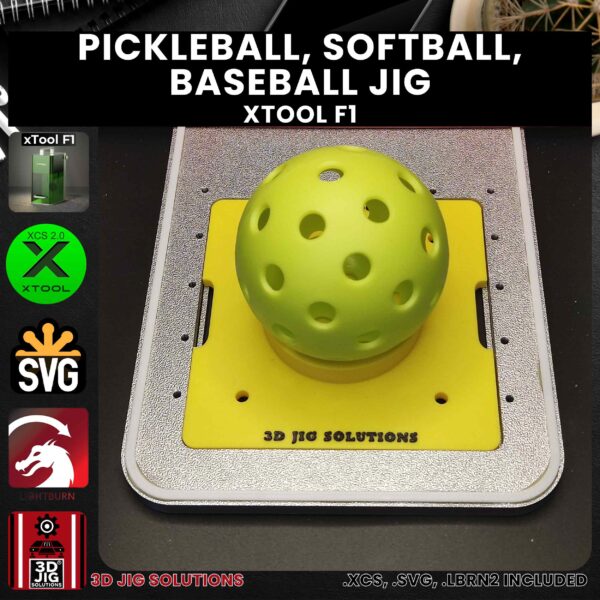 xTool F1 Laser Jig for Baseballs - Sports Balls, Softball & Pickleball Template - Image 2