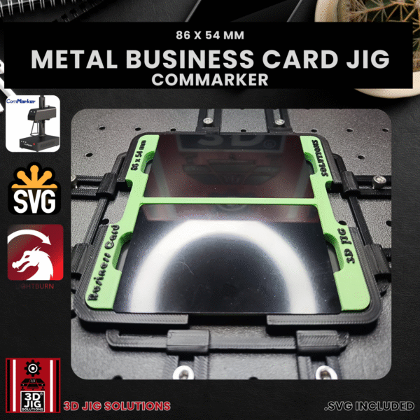 ComMarker Laser Jig for Metal Business Cards - Anodized Aluminum Card Template - Image 2