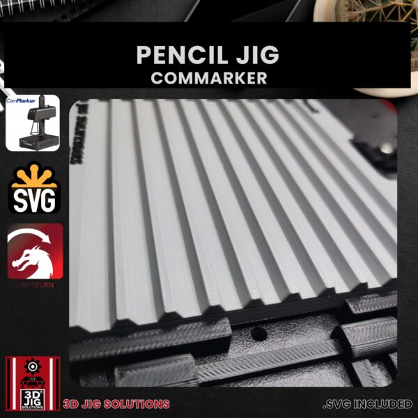 ComMarker Laser Jig for Pencils - Hexagon Laserable School Pencil Template - Image 4