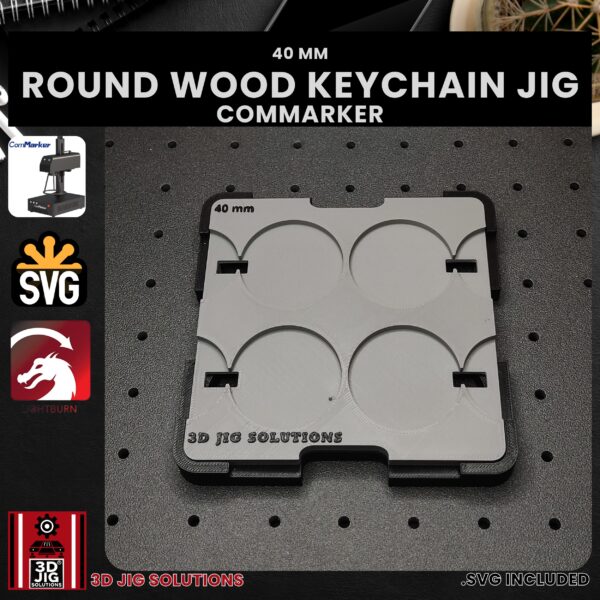 ComMarker Laser Jig for Round Bamboo Keychains - Wood Keychain Template - Image 4