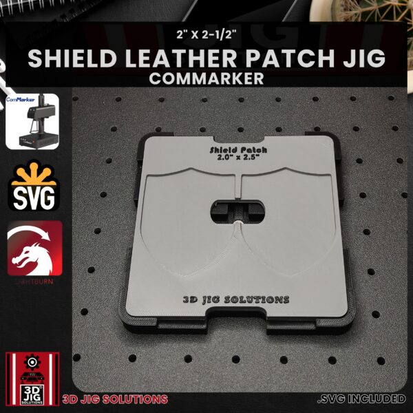 ComMarker Laser Jig for Shield Leather Hat Patches - Laserable Leatherette Template - Image 4